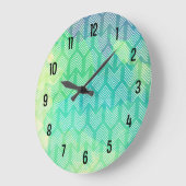 Boho Waterverf pijlt Geometrisch Patroon Grote Klok (Hoek)