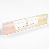 Boho Waterverf Pink Apple-leraar Naambordje