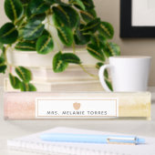 Boho Waterverf Pink Apple-leraar Naambordje