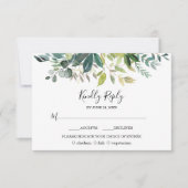 Boho Waterverf Pink Blush Flowers Weddenschap RSVP Kaartje (Voorkant)