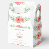 Boho Waterverf Pink & Ivory Greenery Floral Bedankdoosjes (Geopend)