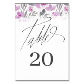 Boho Waterverf Pioen Roze Tafelnummer (Achterkant)