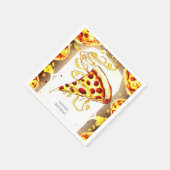 Boho Waterverf Pizza Verjaardag Servet (Hoek)