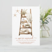 Boho Waterverf Plant Plank Verhuizen Aankondiging (Staand voorkant)