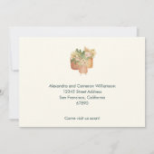 Boho Waterverf Planten Bewegd Nieuw Adres Aankondiging (Achterkant)