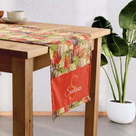 BOHO Waterverf Pompoen Herfst Thanksgiving Korte Tafelloper