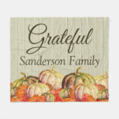 BOHO Waterverf Pompoen Herfst Thanksgiving Party Fleece Deken (Voorkant (Horizontaal))