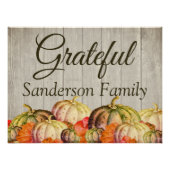 BOHO Waterverf Pompoen Herfst Thanksgiving Party Perfect Poster (Voorkant)