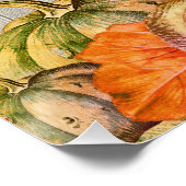 BOHO Waterverf Pompoen Herfst Thanksgiving Party Perfect Poster (Hoek)