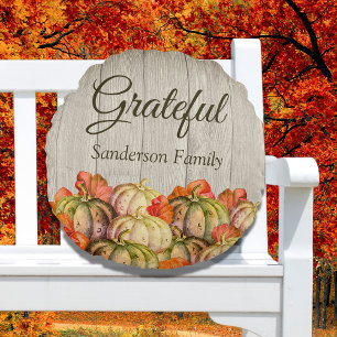 BOHO Waterverf Pompoen Rond Kussen