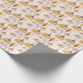 Boho Waterverf pompoenpatroon in Oranje blos Cadeaupapier (Hoek)