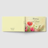 Boho Waterverf Poppies bruiloft Gastenboek (Volledig)