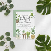 Boho Waterverf Potlood Planten Birthday Party Kaart