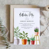 Boho Waterverf Potlood Planten Birthday Party