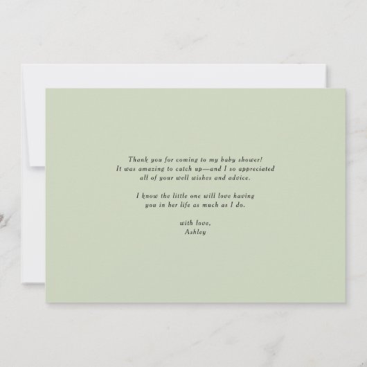 Boho-waterverf Potplanten Baby Shower Bedankkaart (Achterkant)