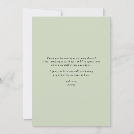 Boho-waterverf Potplanten Baby Shower Bedankkaart (Achterkant)