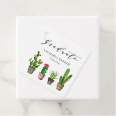 Boho Waterverf Potted Cactus Afstuderen Bedankjes Labels (In situ)