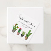 Boho Waterverf Potted Cactus Bruiloft Dank u Bedankjes Labels (In situ)