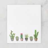 Boho Waterverf Potted Cactus en Succulenten Plaatskaartje (Buitenkant ongevouwen)