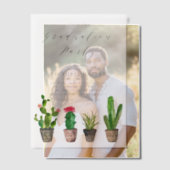 Boho Waterverf Potted Cactus Graduation Party Vellum Uitnodigingen (Offset (Koppel))