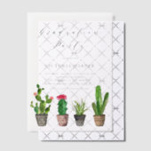 Boho Waterverf Potted Cactus Graduation Party Vellum Uitnodigingen (Offset (Uitnodiging))