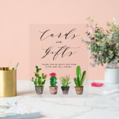 Boho Waterverf Potted Cactus Kaarten en geschenken Acryl Bord (Huwelijk)