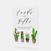 Boho Waterverf Potted Cactus Kaarten en geschenken Acryl Bord (Hoek)