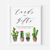 Boho Waterverf Potted Cactus Kaarten en geschenken Poster