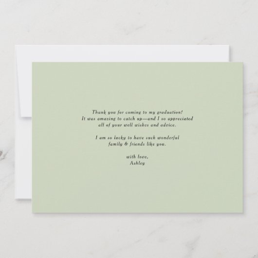 Boho Waterverf Potted Houseplants Afstuderen Bedankkaart (Achterkant)