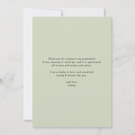 Boho Waterverf Potted Houseplants Afstuderen Bedankkaart (Achterkant)