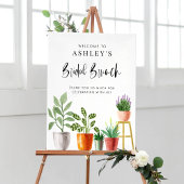 Boho Waterverf Potted Houseplants Bruids Brunch Poster