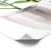 Boho Waterverf Potted Houseplants Vrijgezellenfees Poster (Hoek)