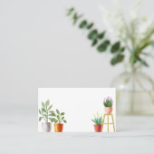 Boho Waterverf Potted kamerplanten bruiloft Plaatskaartje (Staand voorkant)