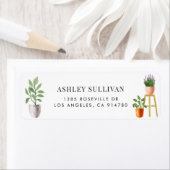 Boho Waterverf Potted kamerplanten Etiket (Insitu)