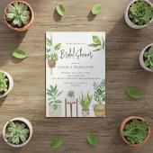 Boho Waterverf Potted Planten Vrijgezellenfeest Kaart