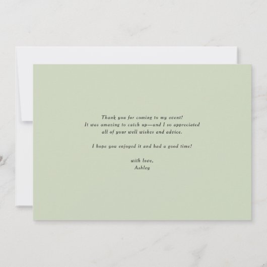 Boho Waterverf Potted Plants Bruidsdouche Bedankkaart (Achterkant)