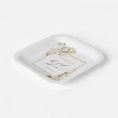 Boho Waterverf Protea Orchid Vrijgezellenfeest Papieren Bordje (Gebogen)