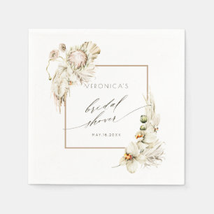 Boho Waterverf Protea Orchid Vrijgezellenfeest Servet