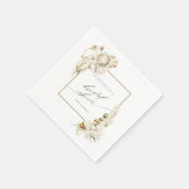 Boho Waterverf Protea Orchid Vrijgezellenfeest Servet (Hoek)