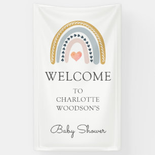 Boho Waterverf Rainbow Baby shower Banner