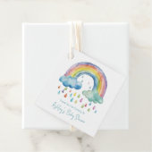 Boho Waterverf Rainbow Baby shower Bedankjes Labels (In situ)
