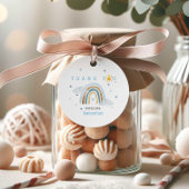 Boho Waterverf Rainbow Baby shower Bedankjes Labels