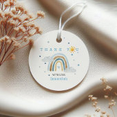 Boho Waterverf Rainbow Baby shower Bedankjes Labels