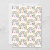 Boho Waterverf Rainbow Baby shower Bedankkaart (Achterkant)
