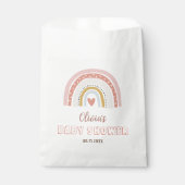Boho Waterverf Rainbow Baby shower Bedankzakje (Voorkant)