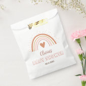 Boho Waterverf Rainbow Baby shower Bedankzakje (Gezegeld)