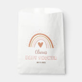 Boho Waterverf Rainbow Baby shower Bedankzakje (Voorkant)