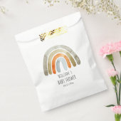 Boho Waterverf Rainbow Baby shower Bedankzakje (Gezegeld)