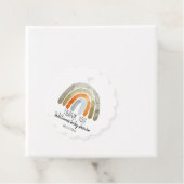 Boho Waterverf Rainbow Baby shower Dank u wel Bedankjes Labels (In situ)