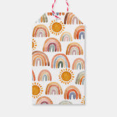 Boho Waterverf Rainbow Baby shower Dank u wel Cadeaulabel (Achterkant)